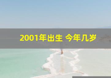 2001年出生 今年几岁